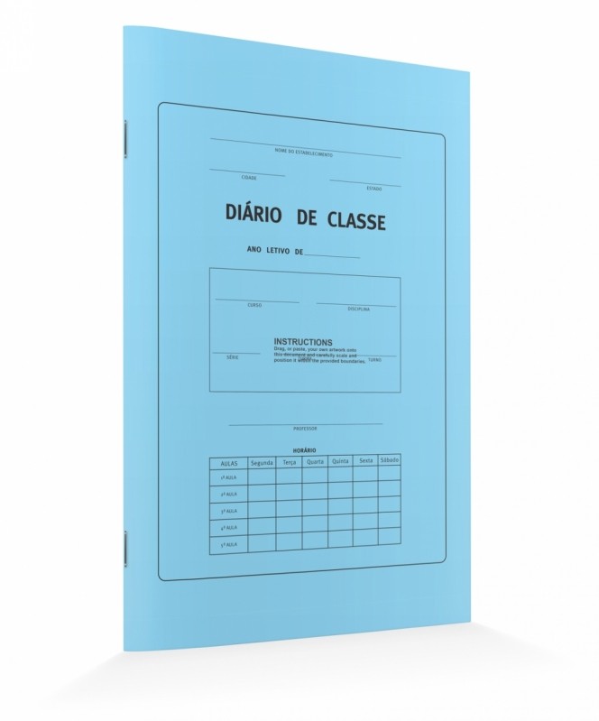 Diário de Classe Infantil Preço Higienópolis - Diário de Classe Azul