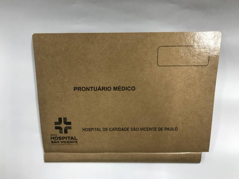 Pasta para Prontuário Médico Valores São Miguel Paulista - Pasta Prontuário Hospital